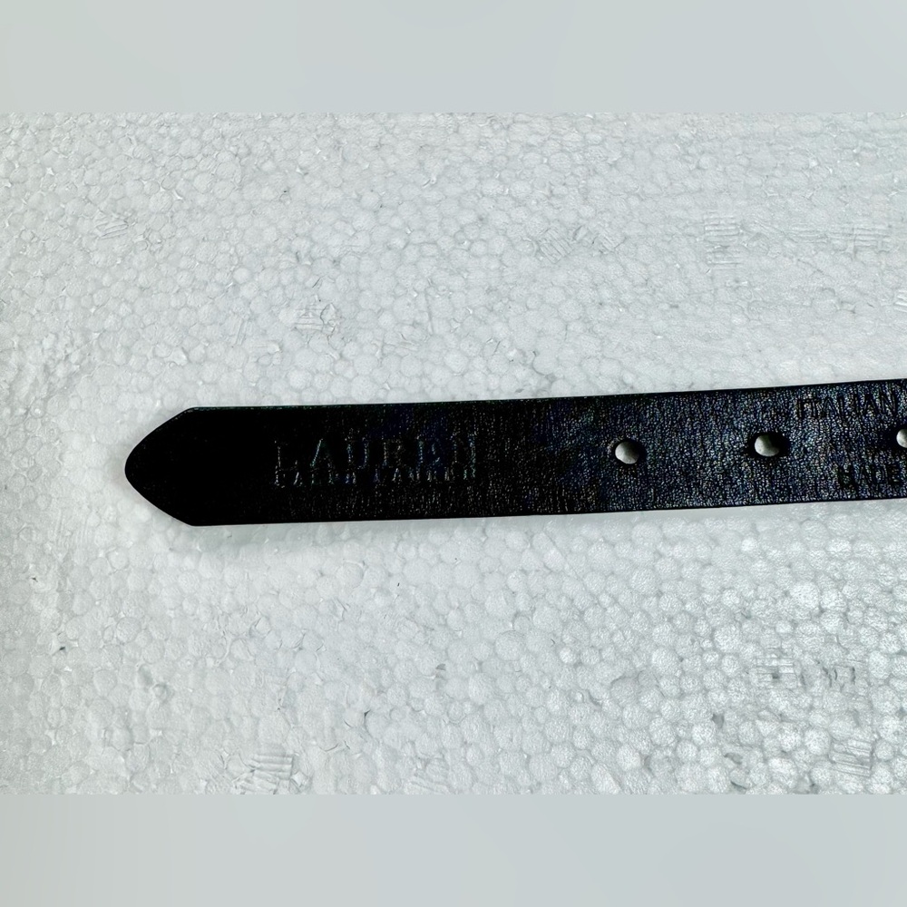 Leather Black Studded Belt with Pearls Classic - Picture 6 of 14